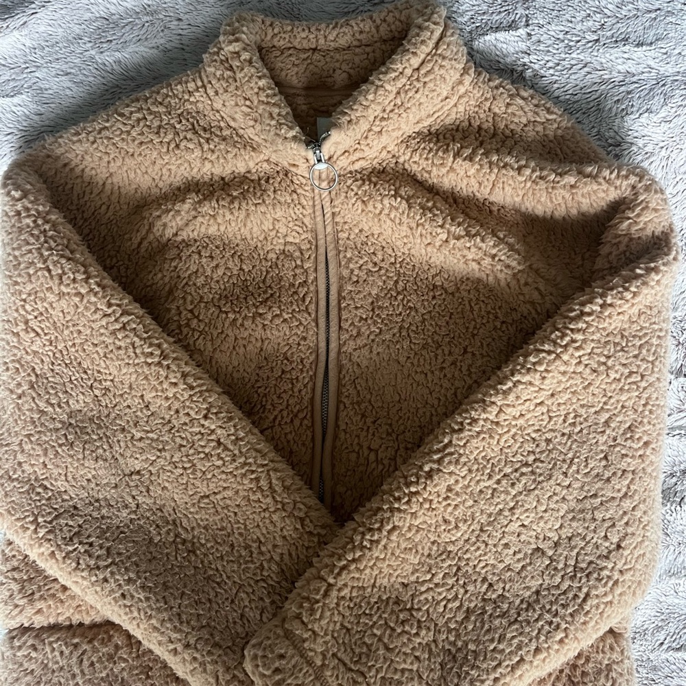 Cozy Tan Sherpa Jacket